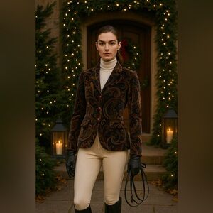 Ralph Lauren Black Label Paisley Velvet Jacket – Size 4